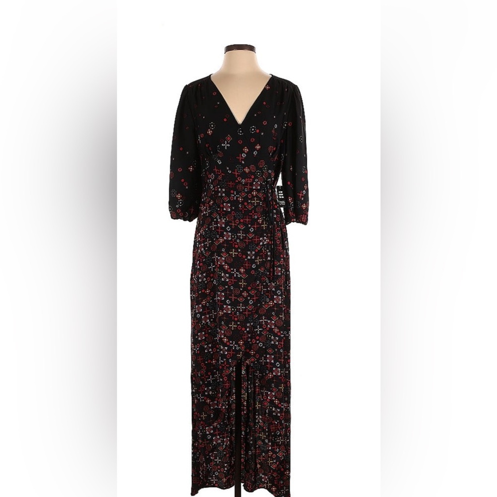 Express Black Floral Patterned Dress